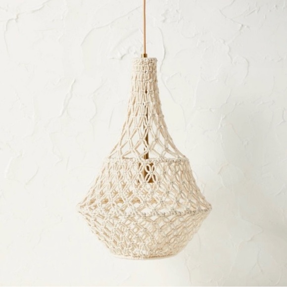 Opalhouse with Jungalow Large Rope Pendant Light White NEW - Picture 1 of 11